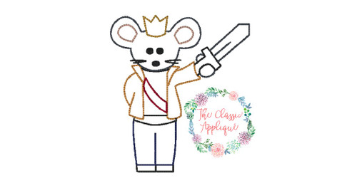 Mouse King vintage stitch embroidery Mouse King vintage stitch embroidery