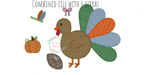 Combined file of Turkey with four separate add on designs Combined file of Turkey with four separate add on designs