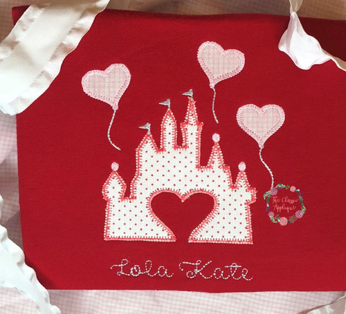 Valentine's castle zig zag applique Valentine's castle zig zag applique