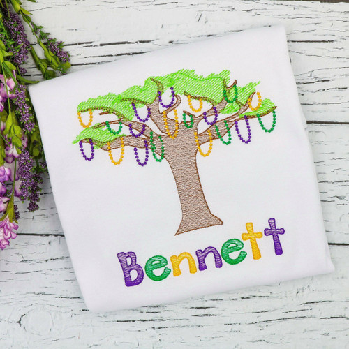Mardi Gras tree with  beads sketch fill embroidery design Mardi Gras tree with  beads sketch fill embroidery design