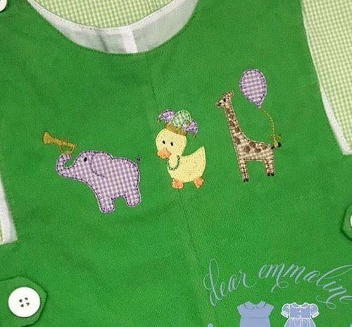 Combined file applique and vintage stitch Mardi Gras animal parade Combined file applique and vintage stitch Mardi Gras animal parade