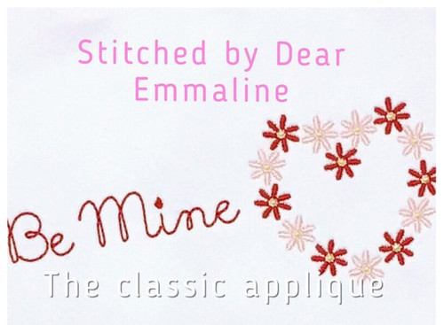 Floral heart embroidery design Floral heart embroidery design