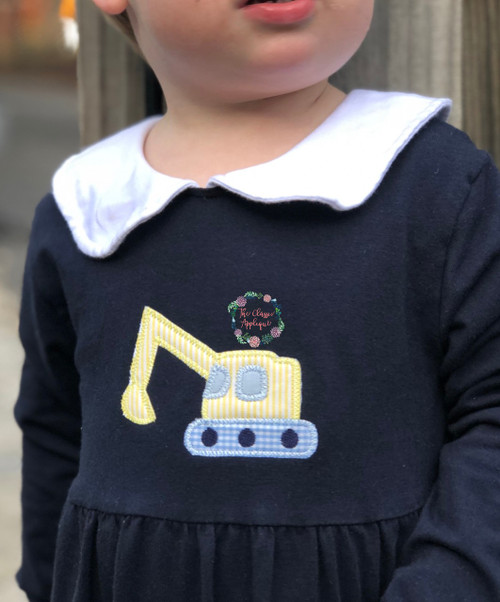 Excavator zig zag applique Excavator zig zag applique