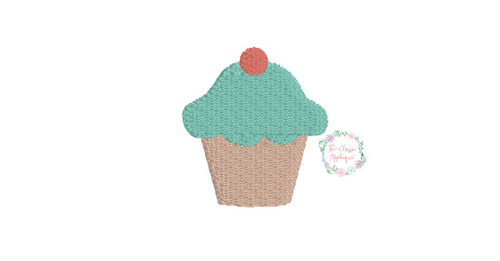 Cupcake mini fill embroidery design Cupcake mini fill embroidery design