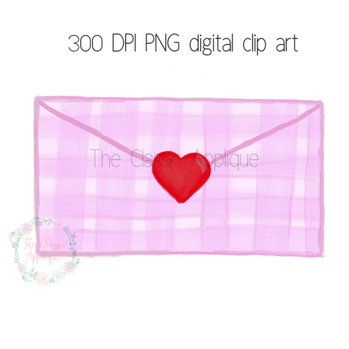 Envelope in pink watercolor clip art file Envelope in pink watercolor clip art file