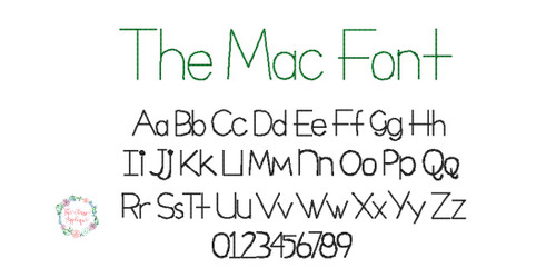 Mac vintage stitch print font Mac vintage stitch print font