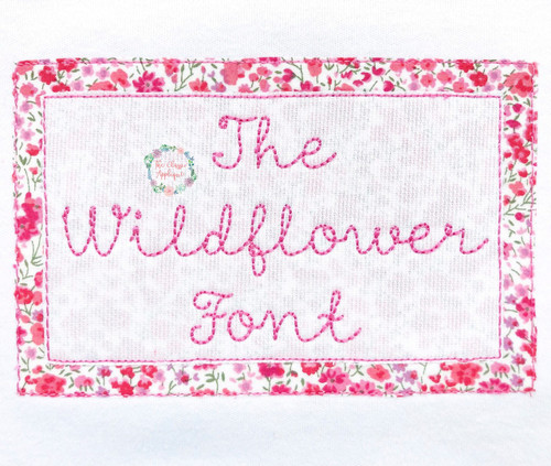 The Wildflower cursive vintage stitch font The Wildflower cursive vintage stitch font