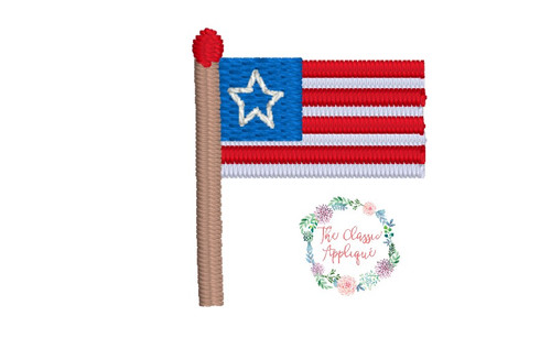 Flag mini embroidery design Flag mini embroidery design