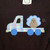 Flatbed truck with turkey zig zag applique Flatbed truck with turkey zig zag applique