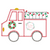 Firetruck with Christmas lights Firetruck with Christmas lights