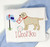 Lab holding Valentine zig zag applique Lab holding Valentine zig zag applique