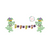 Alligators holding beads sketch fill bunting Alligators holding beads sketch fill bunting