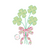 Four leaf clovers with bow