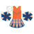 Cheerleading uniform and pom poms applique