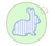 Bunny in circle patch applique Bunny in circle patch applique