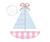 Sailboat with bow bean stitch applique Sailboat with bow bean stitch applique
