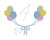 Balloon fill stitch monogram frame Balloon fill stitch monogram frame