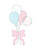 Birthday balloons with bow