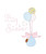 Baby with balloons applique Baby with balloons applique