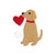 Dog with heart mini fill Dog with heart mini fill