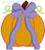Pumpkin with bow mini