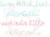 Endless summer bean stitch font