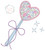 Heart magic wand applique Heart magic wand applique