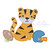 Tiger with helmet and football Tiger with helmet and football