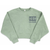 Customizable GREEN hip length cropped sweatshirt