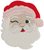 Santa Claus winking mini fill stitch embroidery