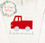 Firetruck blanket stitch applique