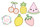 "Build  Your Own Fruit" design with 5 separate zigzag fruit applique designs