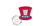 single Mini fill stitch patriotic top hat embroidery design
