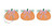 Pumpkins with bow trio applique Pumpkins with bow trio applique