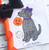 Halloween dog with bow zig zag applique Halloween dog with bow zig zag applique