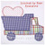 Dump truck with heart blanket stitch applique