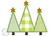 Christmas tree trio zig zag applique Christmas tree trio zig zag applique
