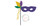 Mardi Gras mask mini fill embroidery design