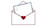 Envelope with letter zig zag applique Envelope with letter zig zag applique