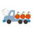 Flatbed truck with pumpkins mini embroidery Flatbed truck with pumpkins mini embroidery