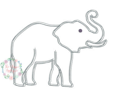 elephant side view drawing