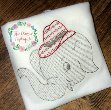 Chunky Dunk Elephant Embroidery Design
