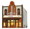 Theatre w/Lights - Built & Ready Landmark Structures(R) -- Assembled - 7-17/32 x 9-1/4 x 9-11/64&quot;  19.1 x 23.4 x 23.2cm