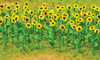 Sunflowers - Assembled -- 1&quot;  2.5cm Tall pkg(16)