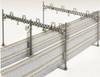 Four Track Catenary Poles -- Straight pkg(10)