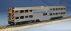 Streamlined Nippon-Sharyo Gallery Bi-Level Commuter Cab Coach - Ready to Run -- Virginia Railway Express #V716 (silver, blue, re