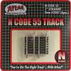 Code 55 Track w/Nickel-Silver Rail & Brown Ties -- Straight - 1&quot;  2.5cm pkg(6)