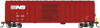 ACF 50'6&quot; Outside-Braced Boxcar - Flashing Rear End Device (FRED) - Ready t -- Norfolk Southern 400028 (Boxcar Red)