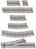 21st Century Track System(TM) Nickel Silver Rail w/Brown Ties - 3-Rail -- Straight - 10&quot;  25.4cm