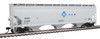 60' NSC 5150 3-Bay Covered Hopper - Ready to Run -- Archer-Daniels-Midland #52235 (gray, blue; Molecule Logo) -  Scale: HO Part No.:7659